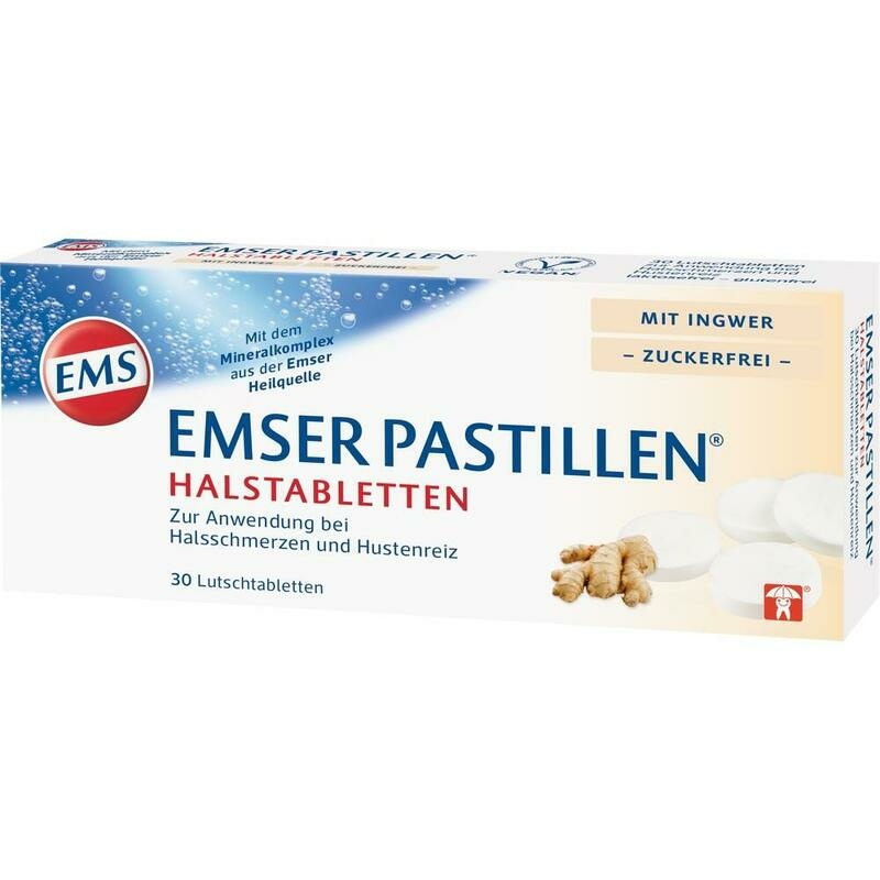 EMSER Pastillen Halstabletten m.Ingwer zuckerfrei