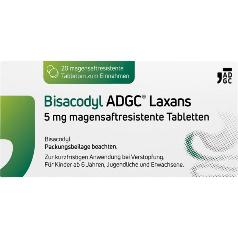 BISACODYL ADGC Laxans 5 mg magensaftres.Tabletten